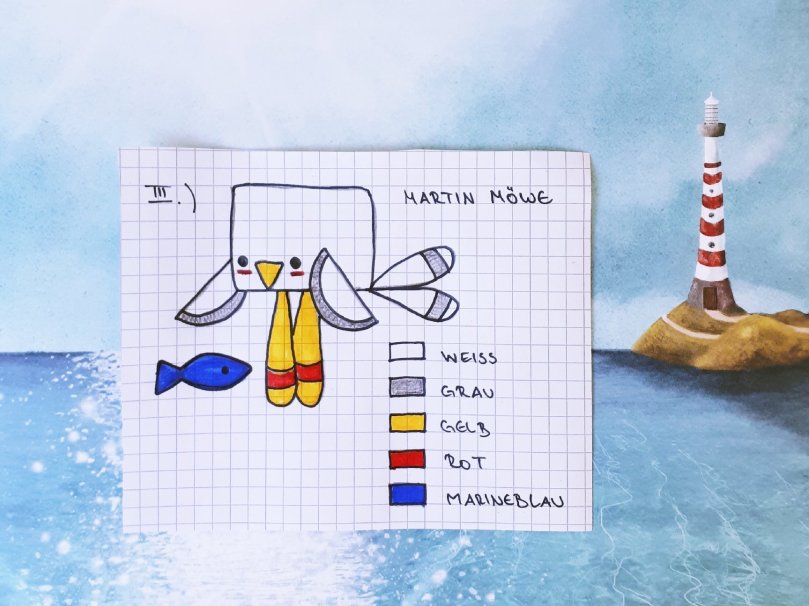 Konzeptskizze für Martin Möwe